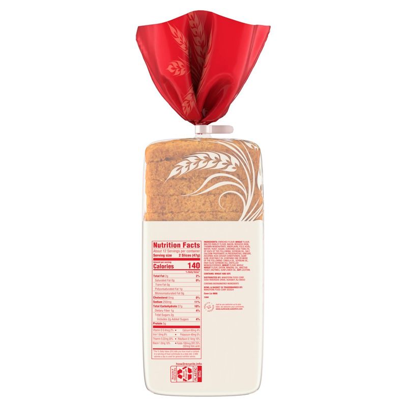 Bowl &amp; Basket White Sandwich Sliced Bread, 20 oz