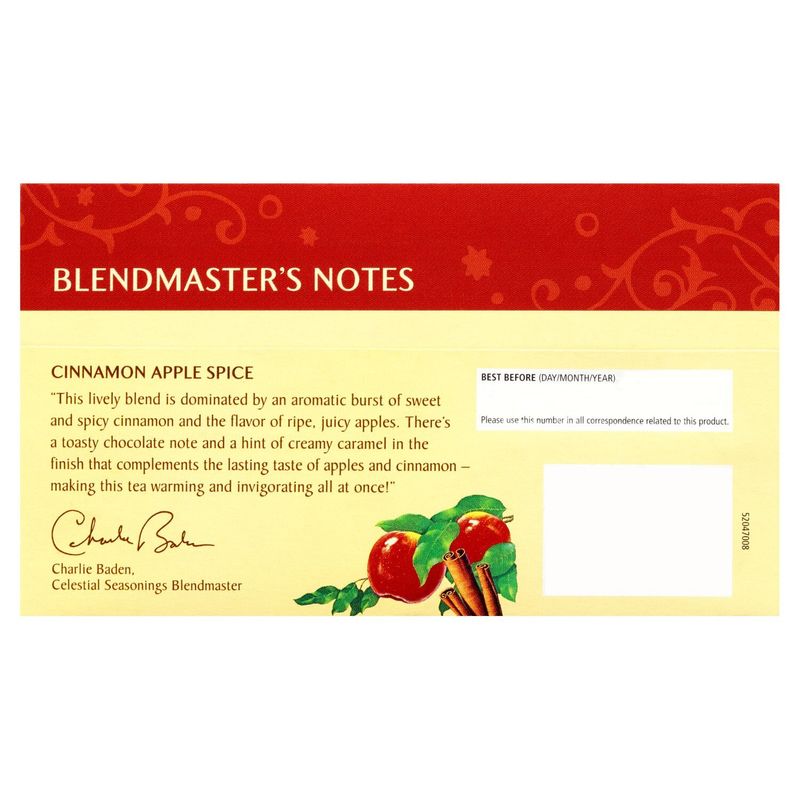 Celestial Seasonings Cinnamon Apple Spice Herbal Tea Bags, 20 count, 1.7 oz