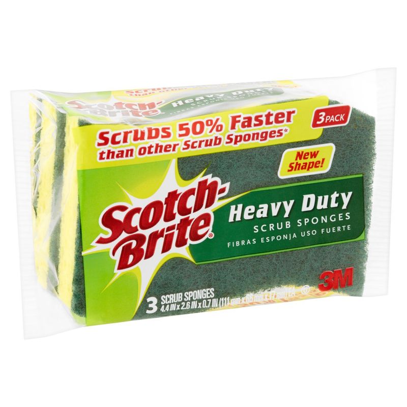 Scotch-Brite Heavy Duty Scrub Sponges, 3 count