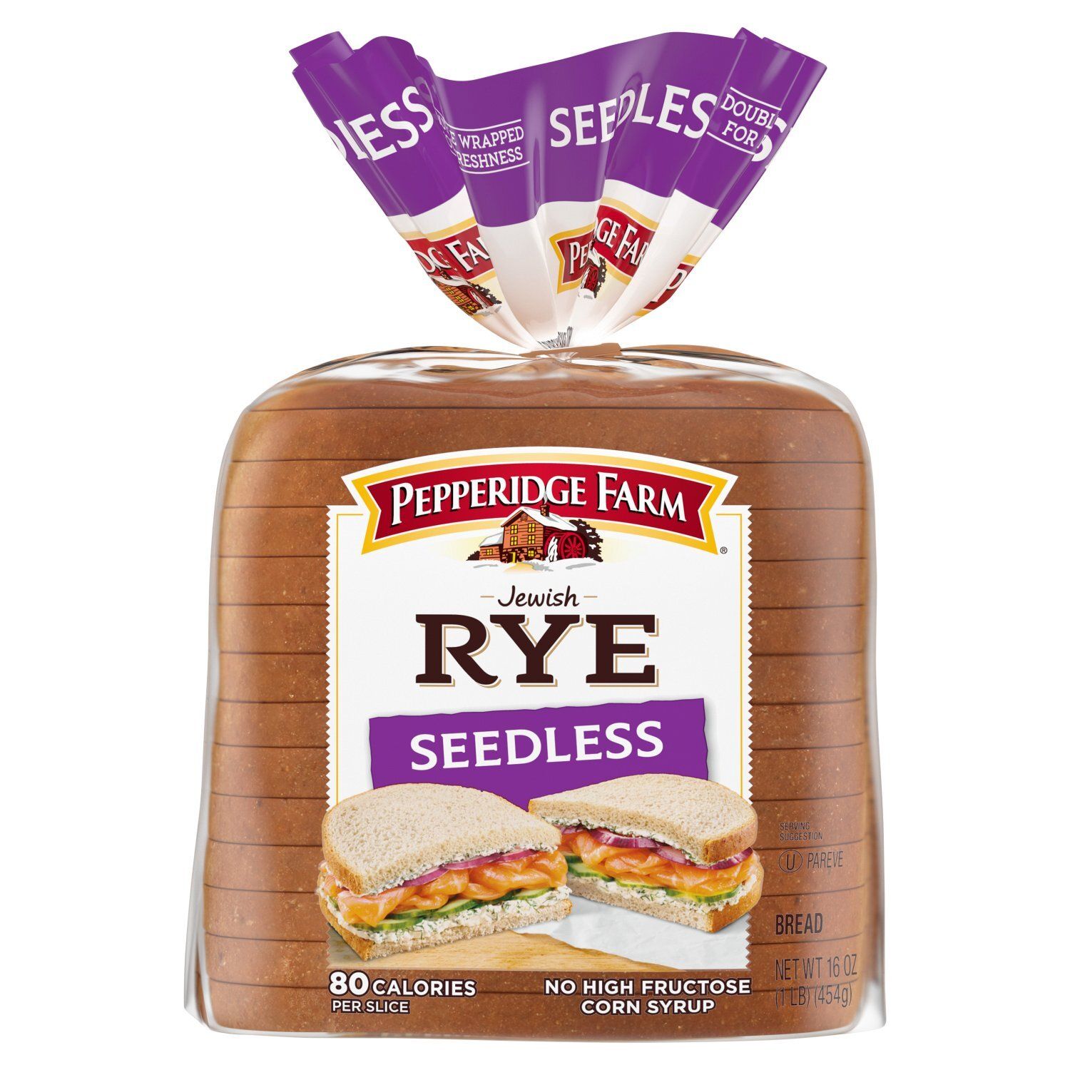 Pepperidge Farm Jewish Rye Seedless Bread, 16 oz