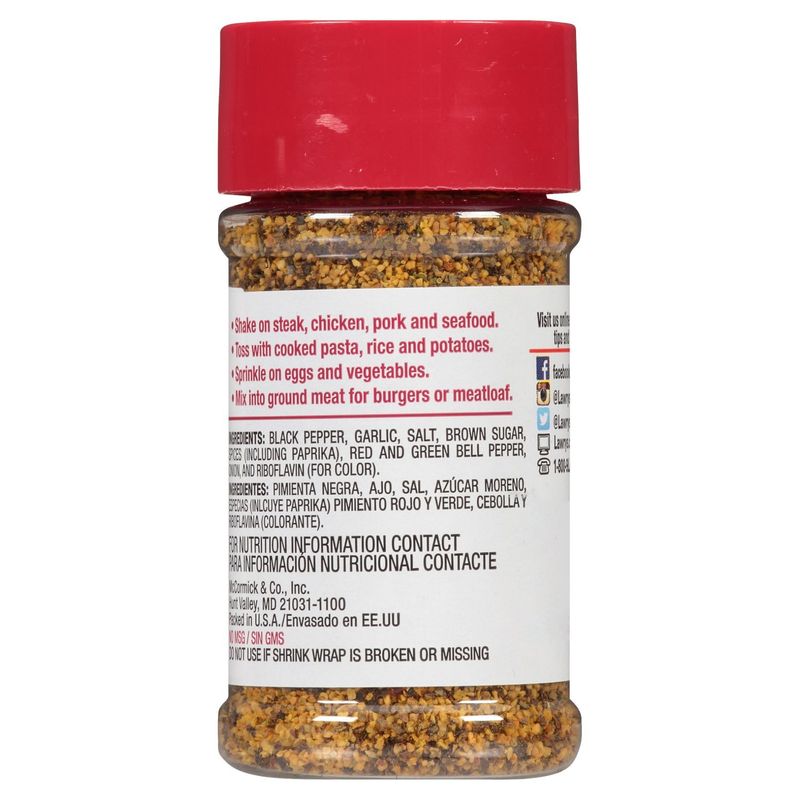 Lawry's Garlic Pepper, 2.6 oz