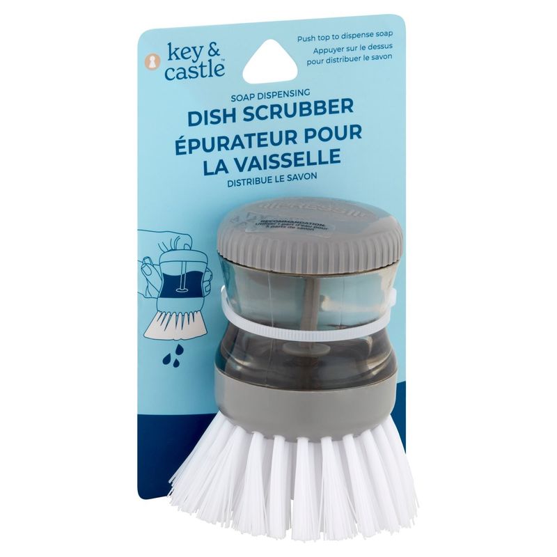 Key &amp; Castle Soap Dispensing Dish Scrubber