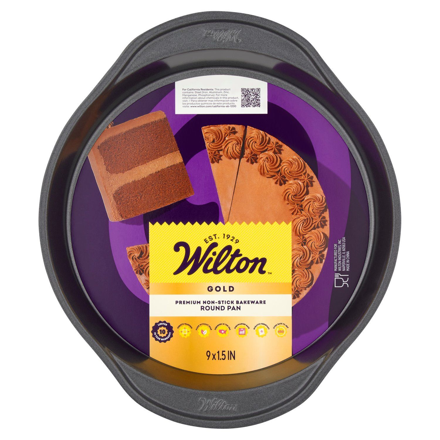 Wilton Gold Premium Non-Stick Bakeware 9 x 1.5 In Round Pan