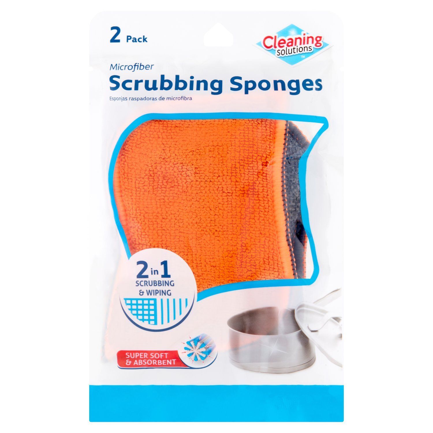 Jacent Cleaning Solutions Microfiber Scrubbing Sponges, 2 count