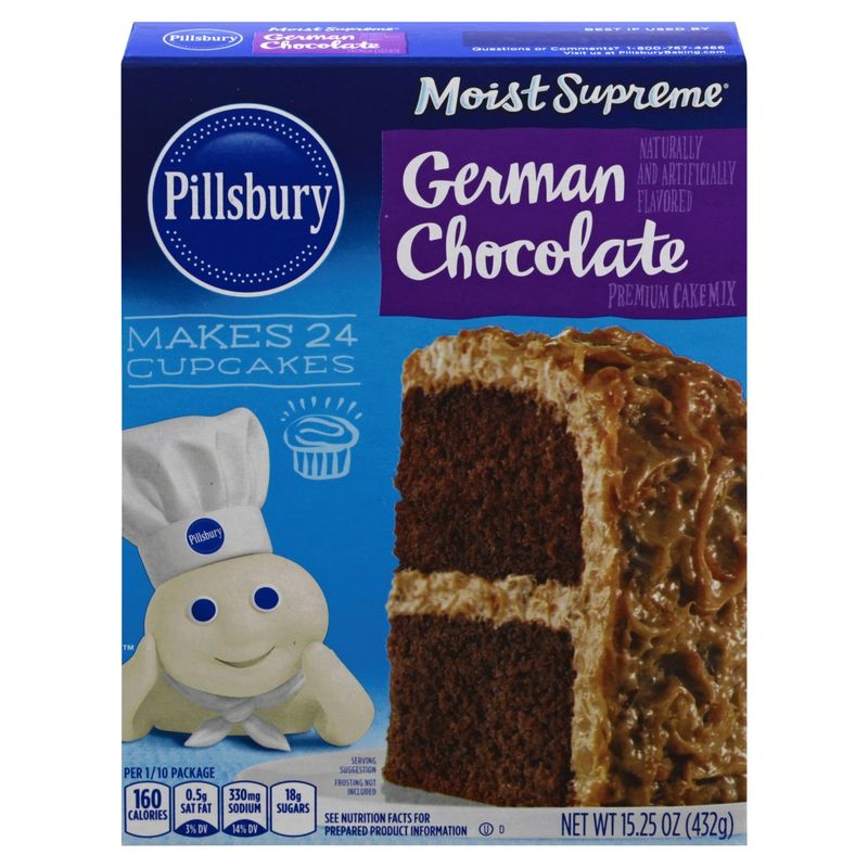Pillsbury Moist Supreme German Chocolate Premium Cake Mix, 15.25 oz