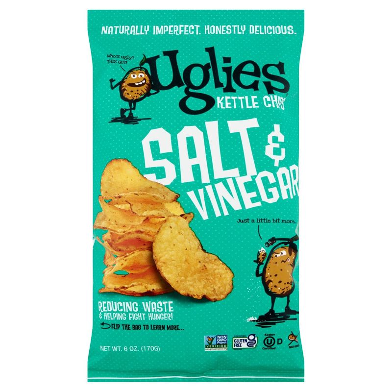 Uglies Salt &amp; Vinegar Kettle Chips, 6 oz
