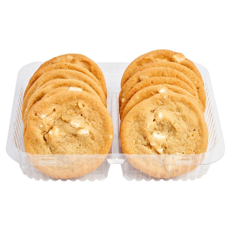 12 Pack Gourmet White Macadamia Nut Cookies