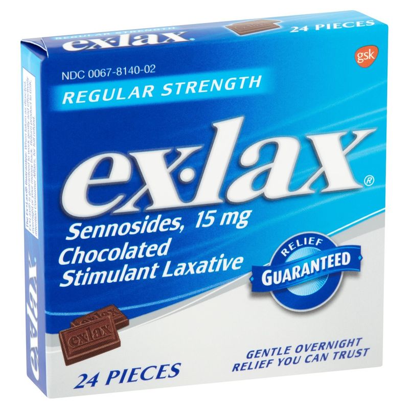 Ex-Lax Regular Strength Chocolated Stimulant Laxative, 24 count