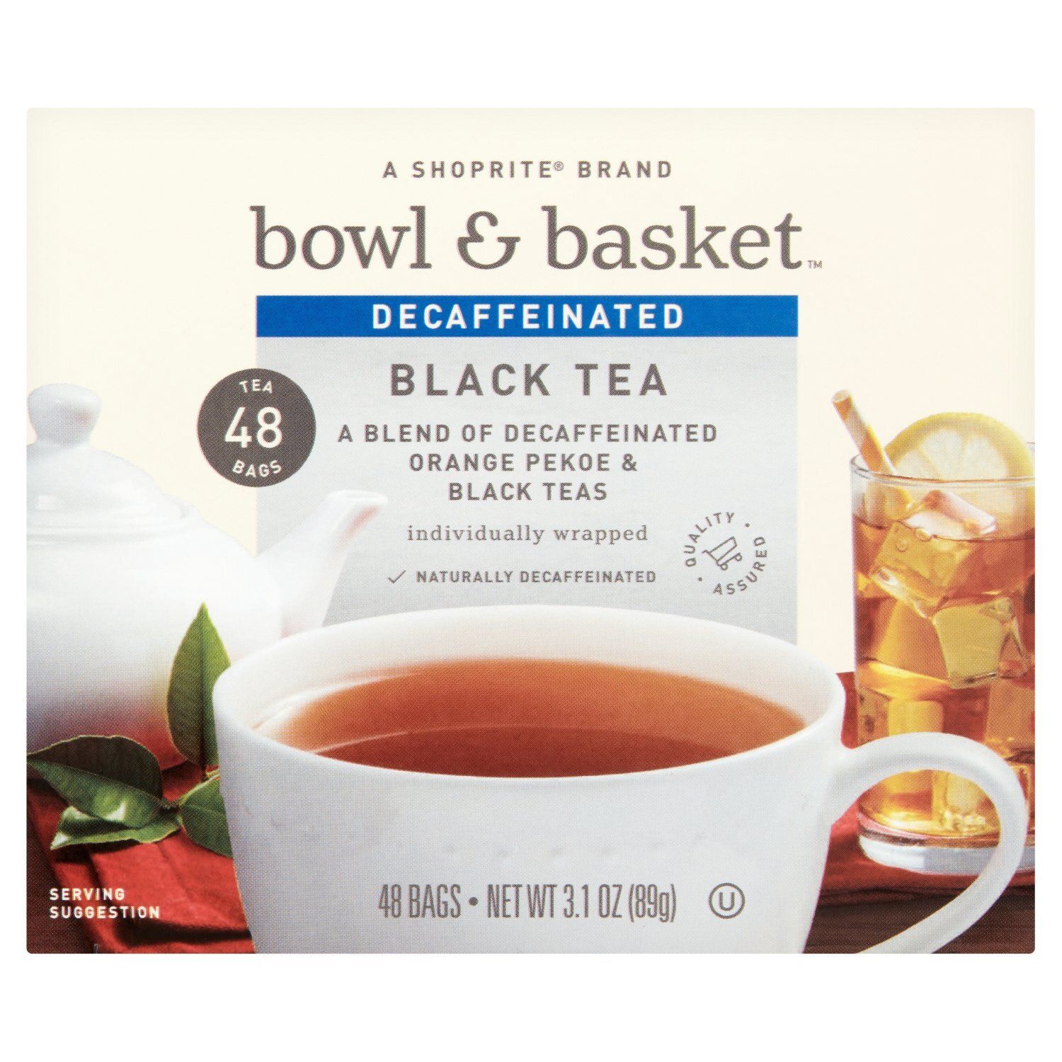 Bowl &amp; Basket Decaffeinated Black Tea Bags, 48 count, 3.1 oz