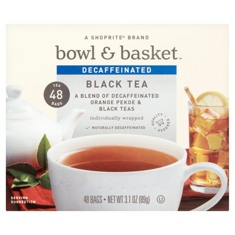 Bowl &amp; Basket Decaffeinated Black Tea Bags, 48 count, 3.1 oz