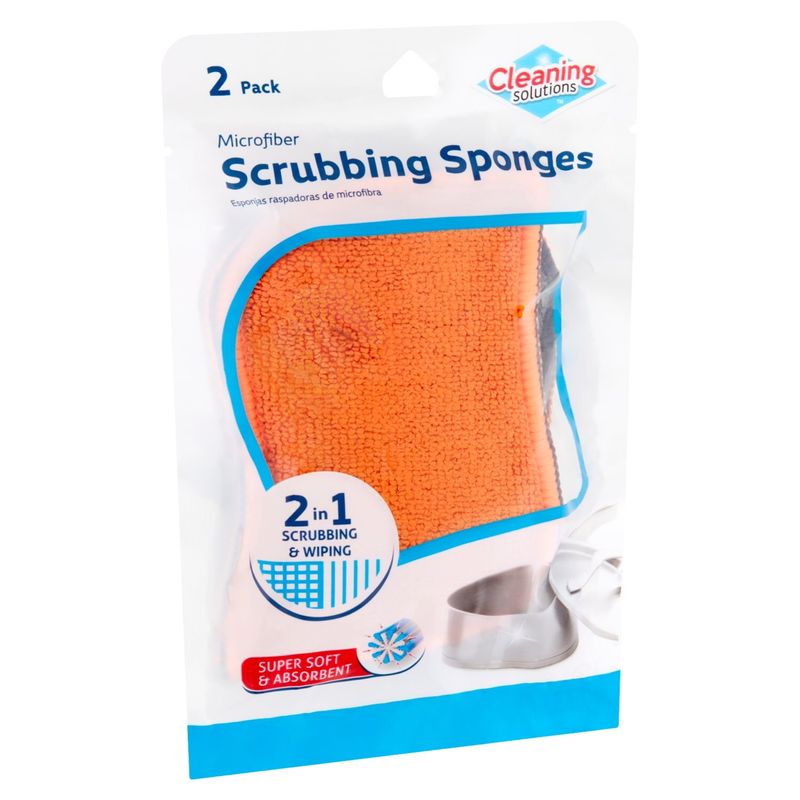 Jacent Cleaning Solutions Microfiber Scrubbing Sponges, 2 count