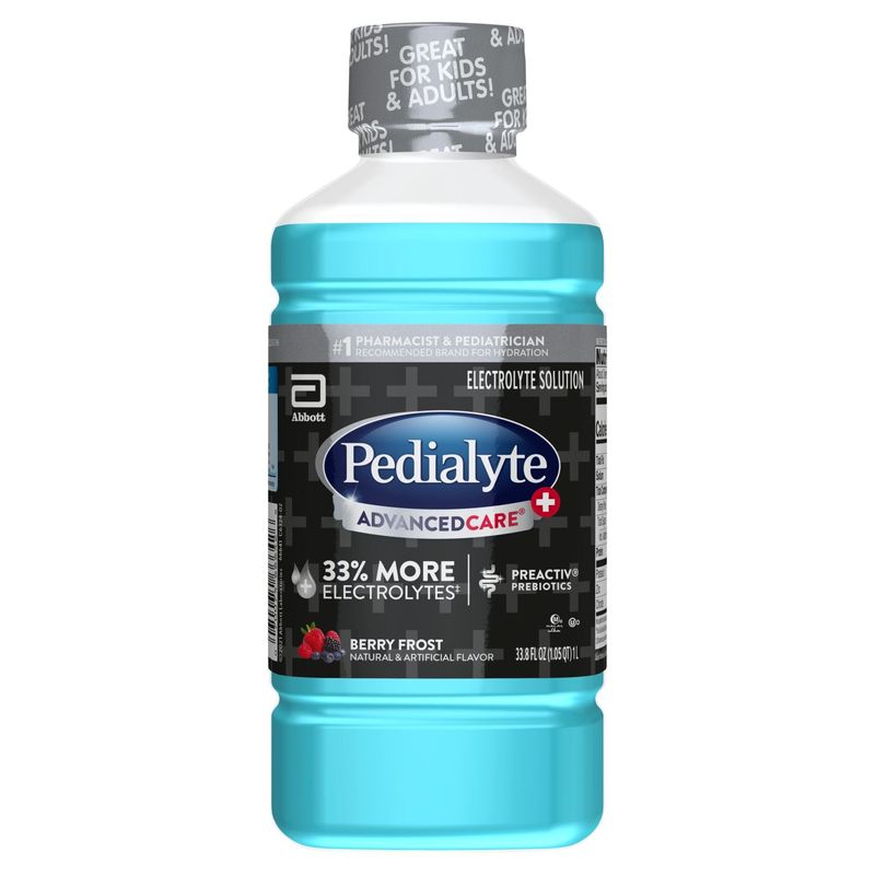 Pedialyte Advanced Care+ Berry Frost Electrolyte Solution, 33.8 fl oz