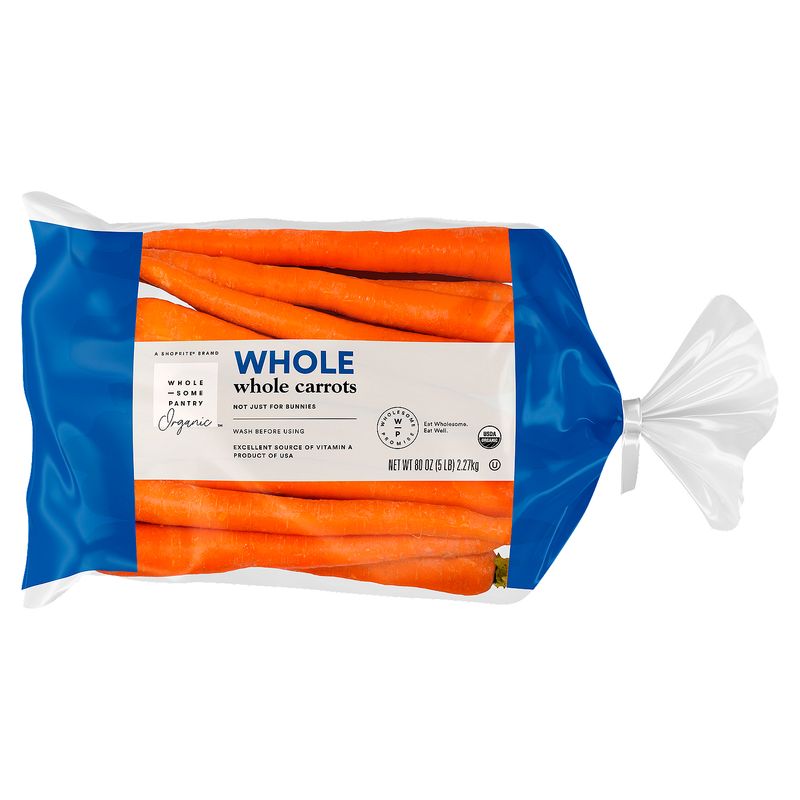 Wholesome Pantry Organic Whole Carrots, 5 lb bag