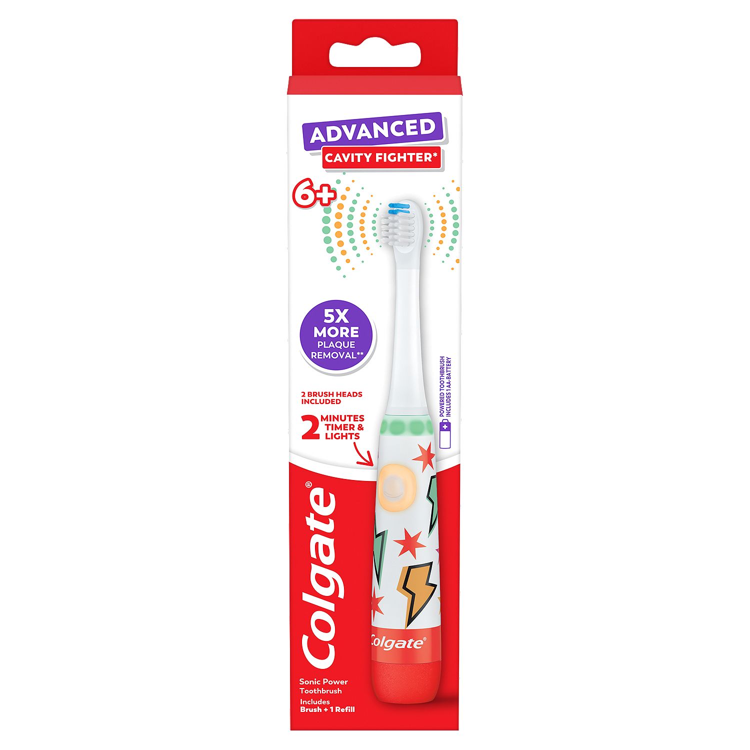 Colgate Advanced Sonic Power Toothbrush, 6+