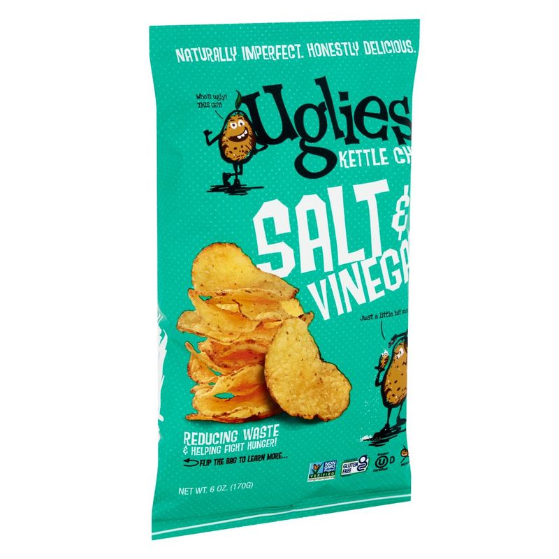 Uglies Salt &amp; Vinegar Kettle Chips, 6 oz