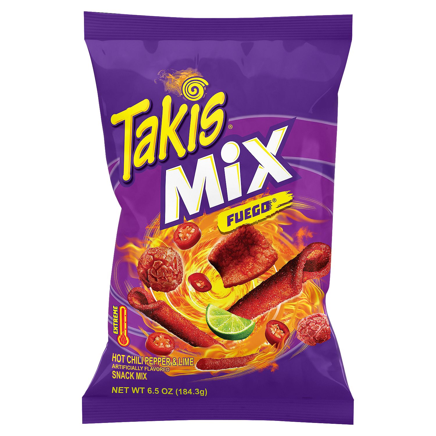 Takis Fuego Hot Chili Pepper &amp; Lime Snack Mix, 6.5 oz