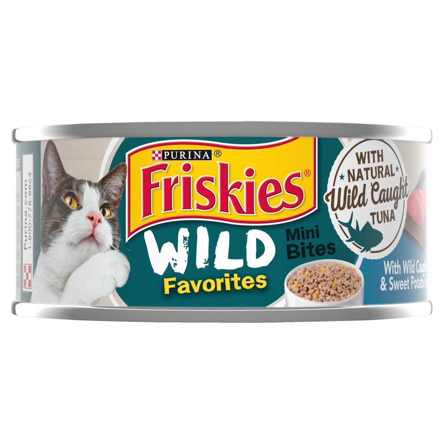 Purina Friskies Wild Favorites Mini Bites with Wild Caught Tuna &amp; Sweet Potato Cat Food, 5.5 oz