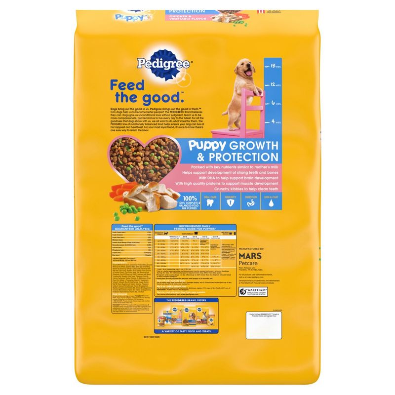 Pedigree Puppy Growth &amp; Protection Chicken &amp; Vegetable Flavor Food for Puppies, 14 lb