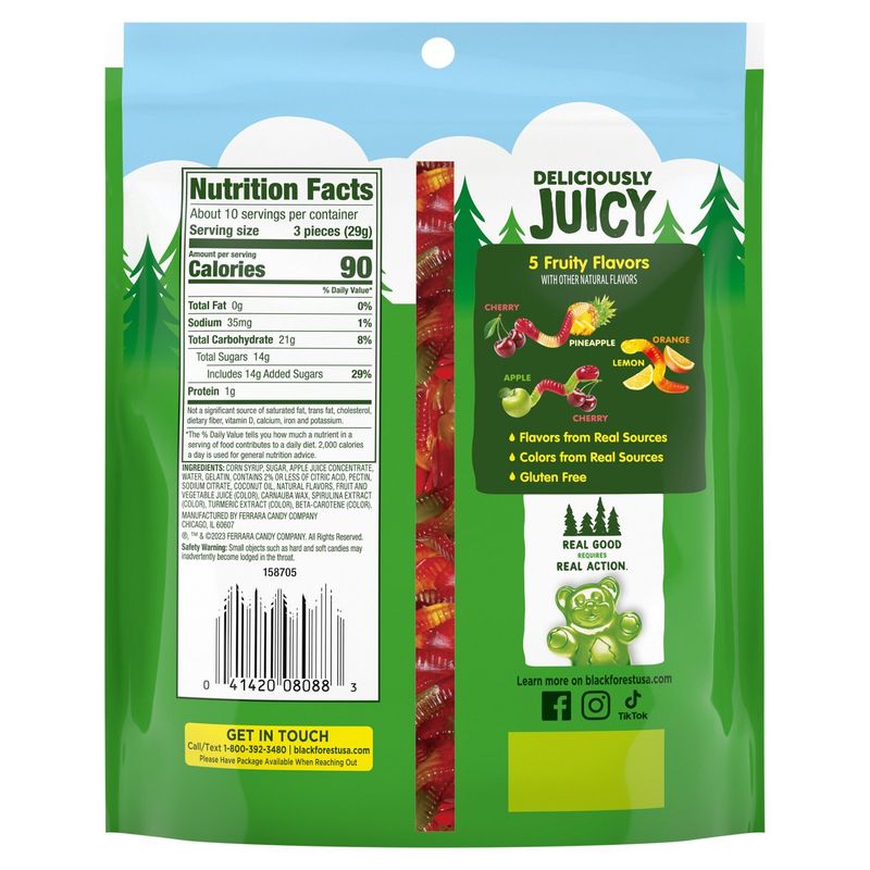 Black Forest Gummy Worms, 10 oz
