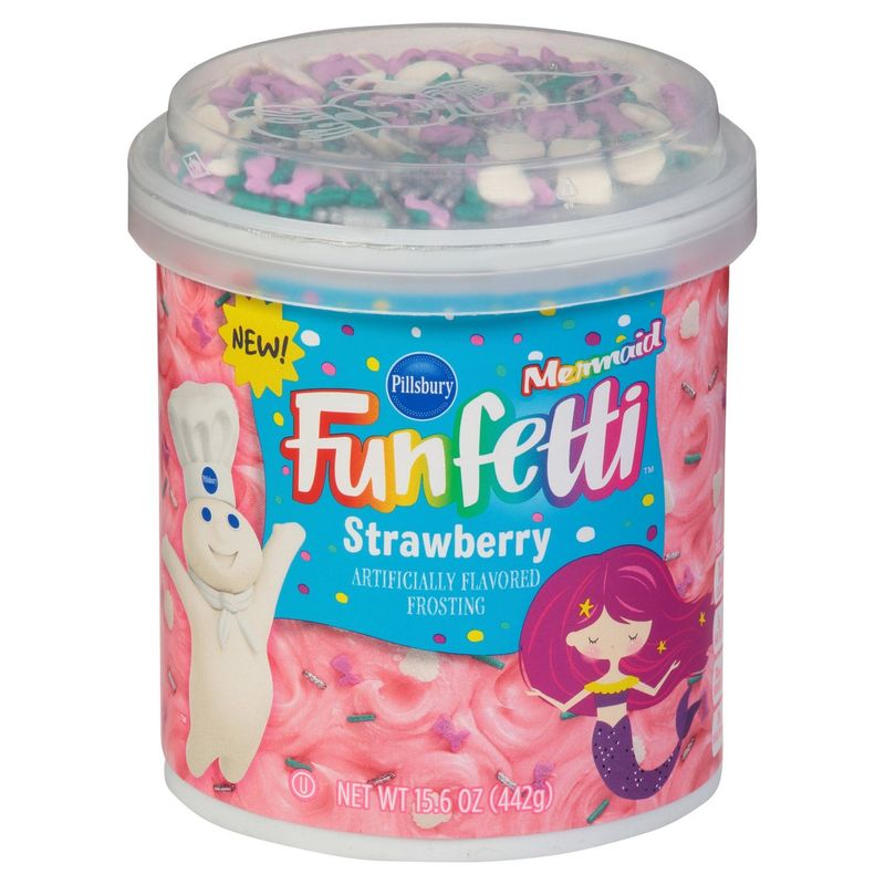 Pillsbury Funfetti Mermaid Strawberry Frosting, 15.6 oz