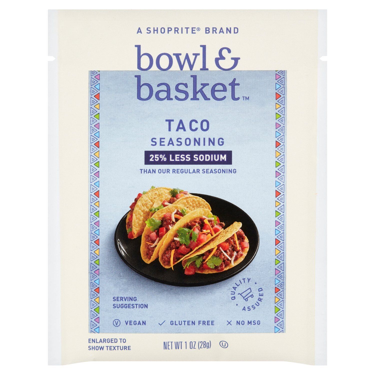 Bowl &amp; Basket Taco Seasoning Low Sodium, 1 oz