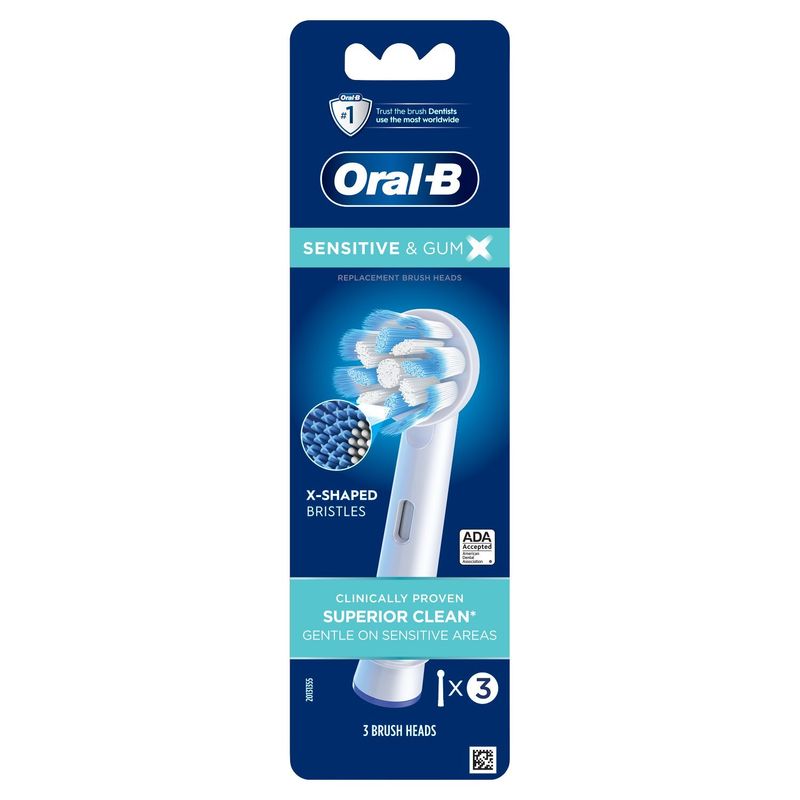 Oral-B Sensitive &amp; Gum X X-Filament Replacement Brush Heads, 3 Count