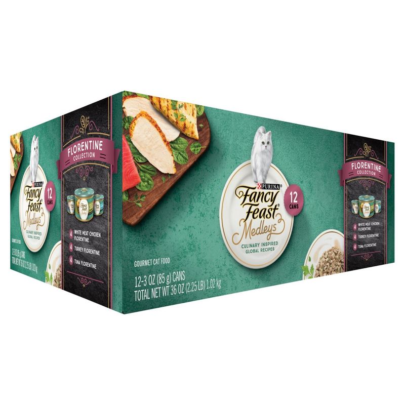 Purina Fancy Feast Medleys Florentine Collection Gourmet Cat Food, 3 oz, 12 count