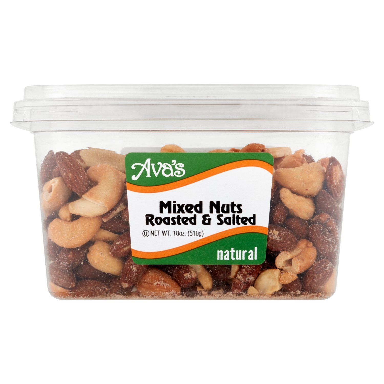 Ava's Natural Roasted &amp; Salted Mixed Nuts, 18 oz
