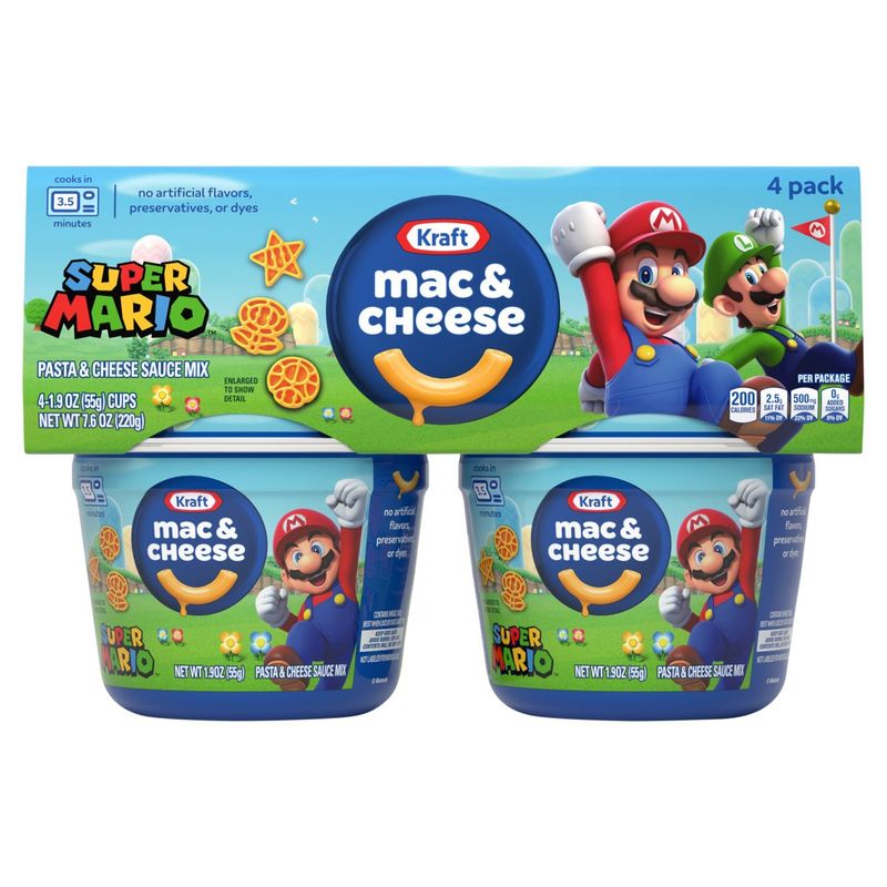Kraft Mac &amp; Cheese Pasta &amp; Cheese Sauce Mix, 1.9 oz, 4 count