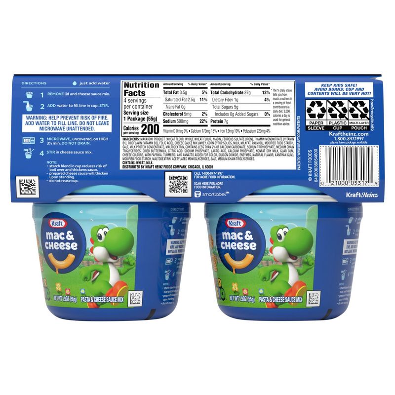 Kraft Mac &amp; Cheese Pasta &amp; Cheese Sauce Mix, 1.9 oz, 4 count