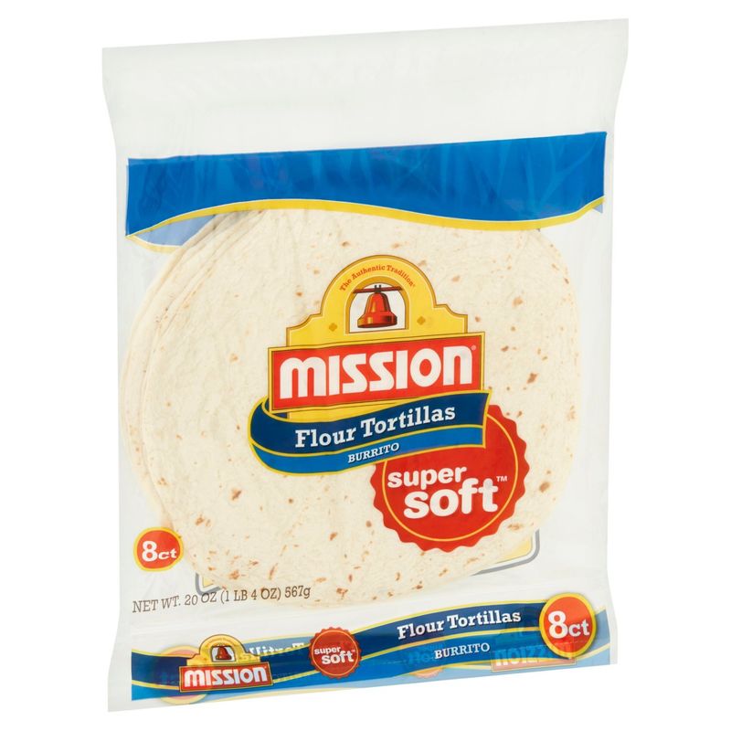 Mission Burrito Flour Tortillas, 8 count, 20 oz