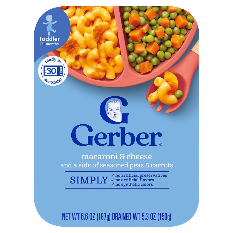 Gerber Macaroni &amp; Cheese Baby Food, Toddler 12+ months, 6.6 oz