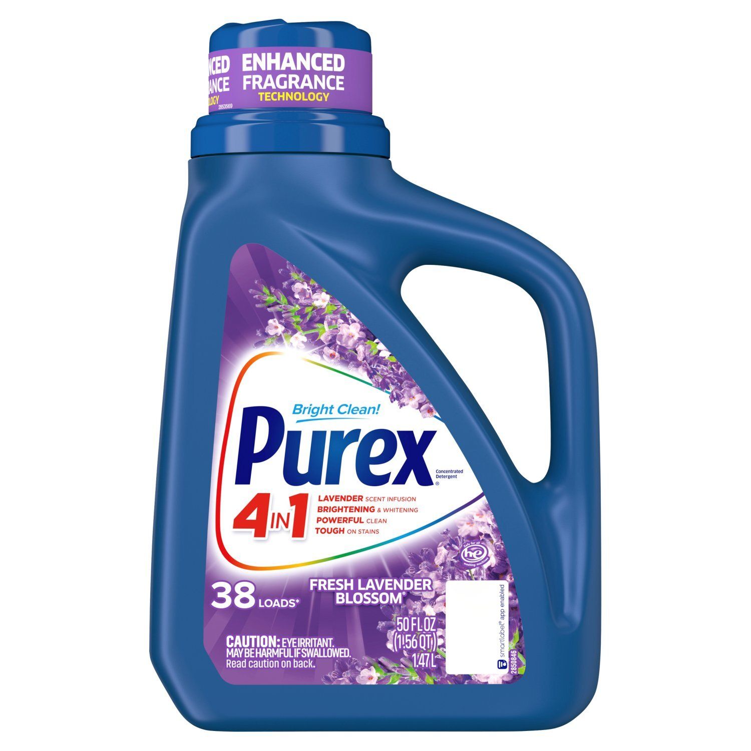 Purex Fresh 4in1 Fresh Lavender Blossom Concentrated Laundry Detergent, 38 Loads, 50 fl oz