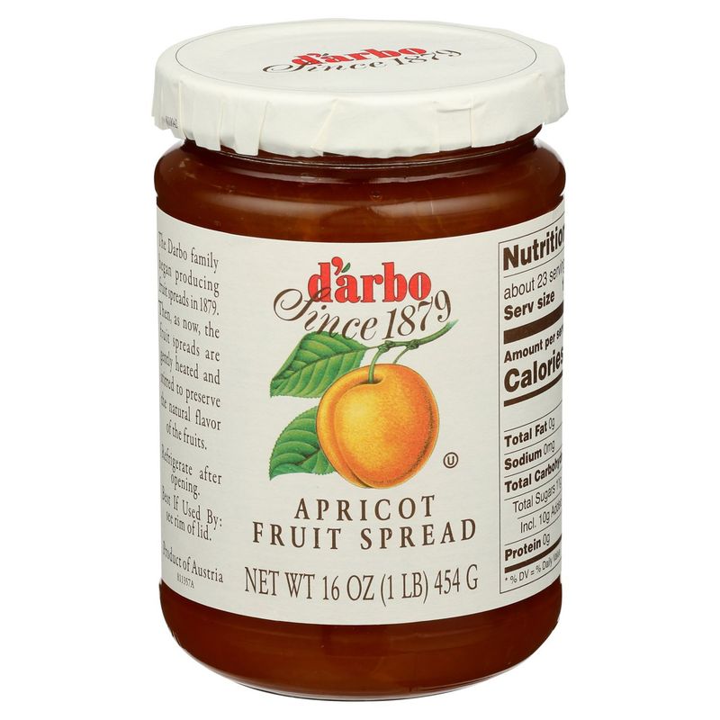 D'Arbo Apricot Fruit Spread, 16 oz