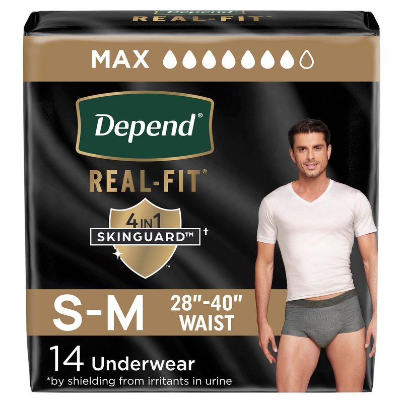 Depend Real-Fit Maximum Underwear, Size S-M, 14 count