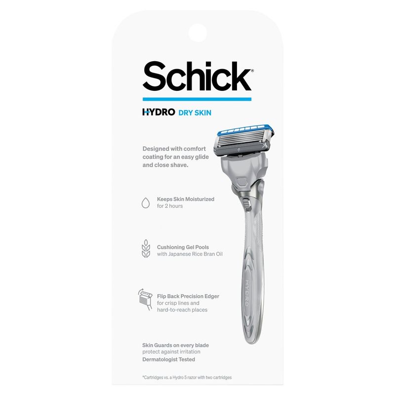 Schick Hydro Dry Skin 5 Blades Razor with Cartridges Value Pack