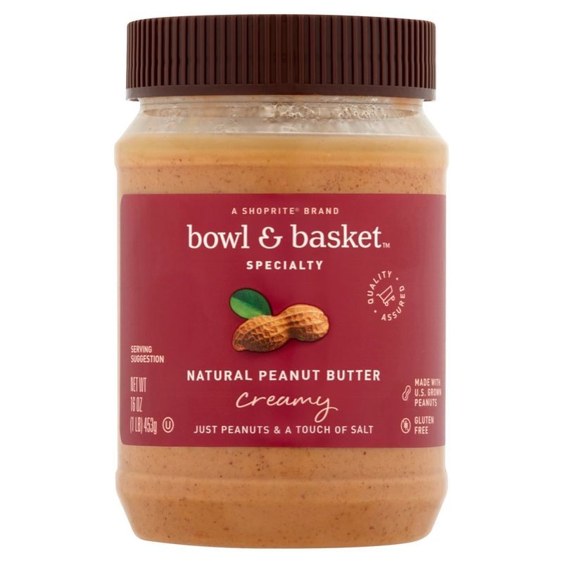 Bowl &amp; Basket Specialty Creamy Natural Peanut Butter, 16 oz