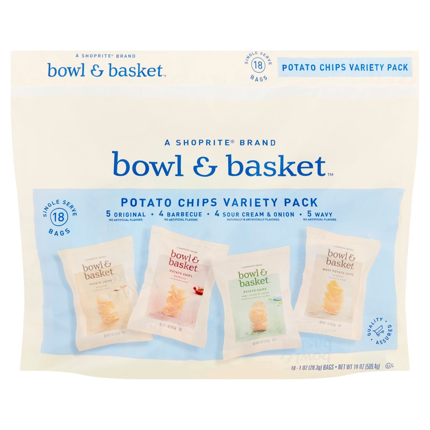 Bowl &amp; Basket Potato Chips Variety Pack, 1 oz, 18 count