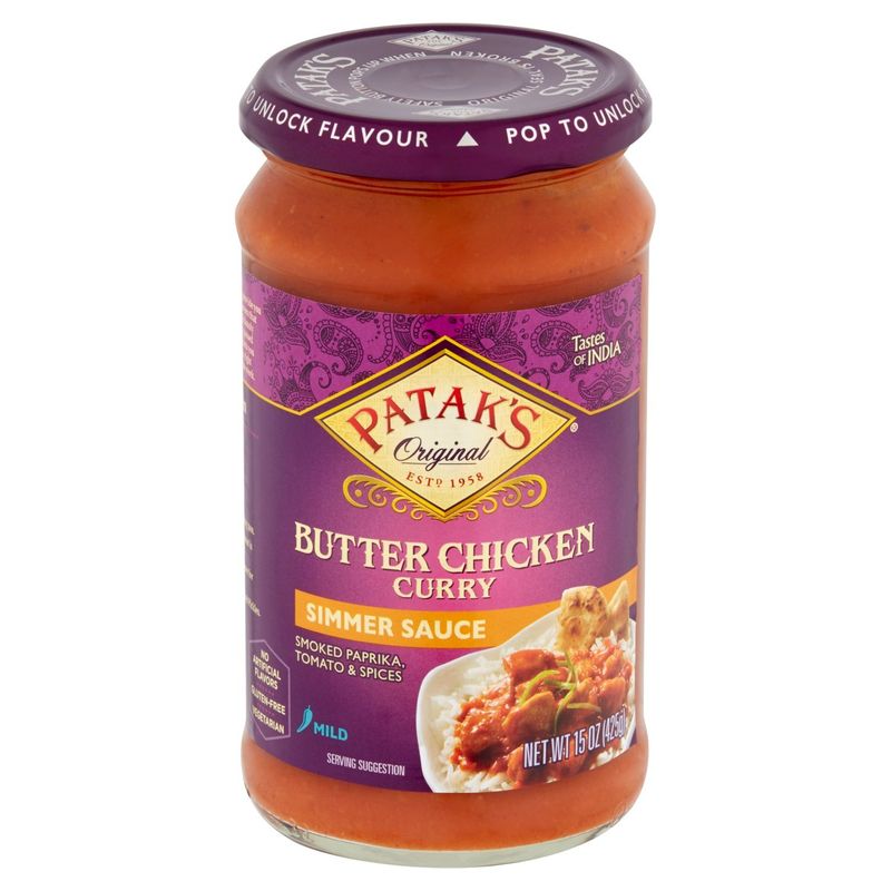 Patak's Original Butter Chicken Curry Simmer Sauce, 15 oz