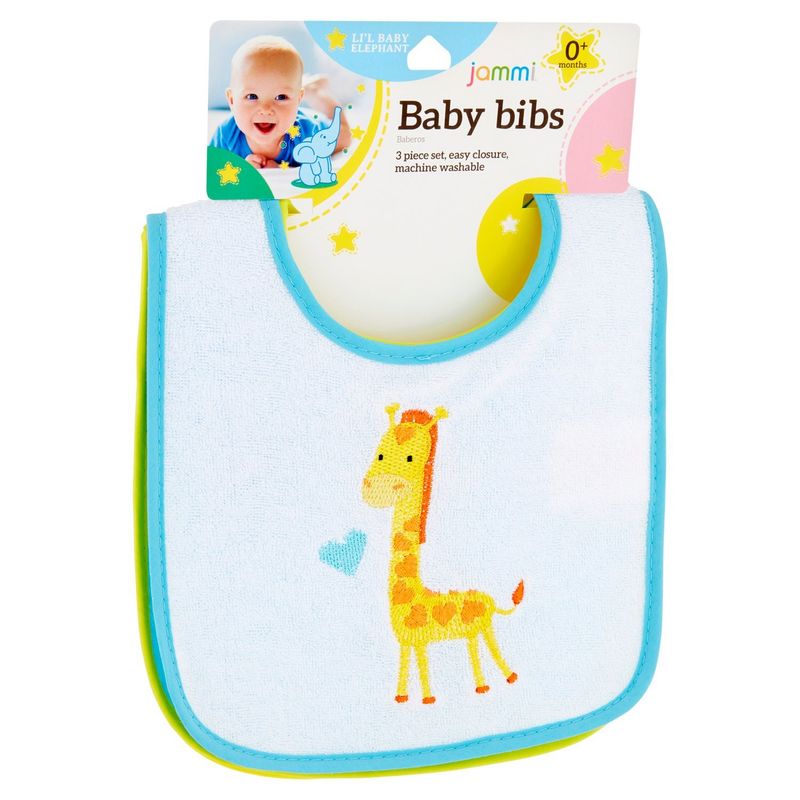 Jammi Baby Bibs, 0+ months, 3 count