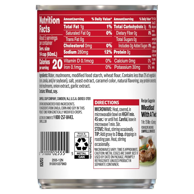 Campbell's Mushroom Gravy, 10.5 oz