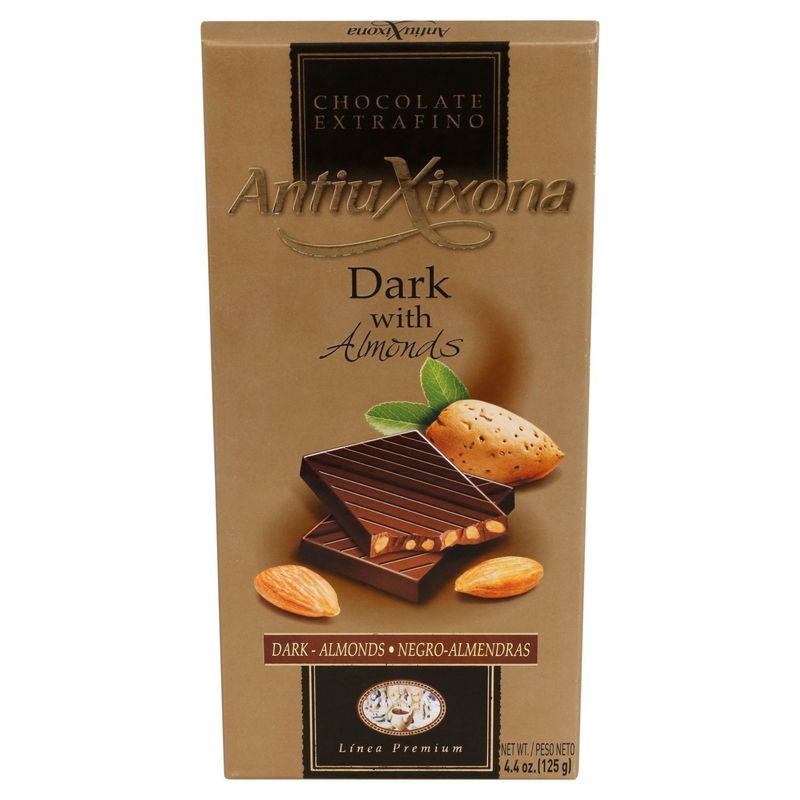 Antiu Xixona Dark Chocolate with Almonds, 4.4 oz
