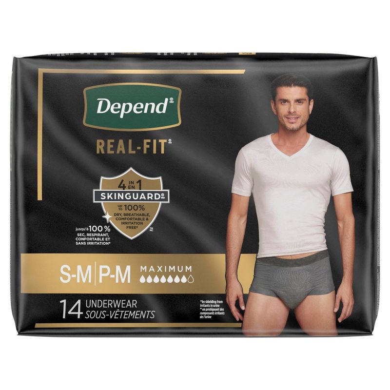 Depend Real-Fit Maximum Underwear, Size S-M, 14 count