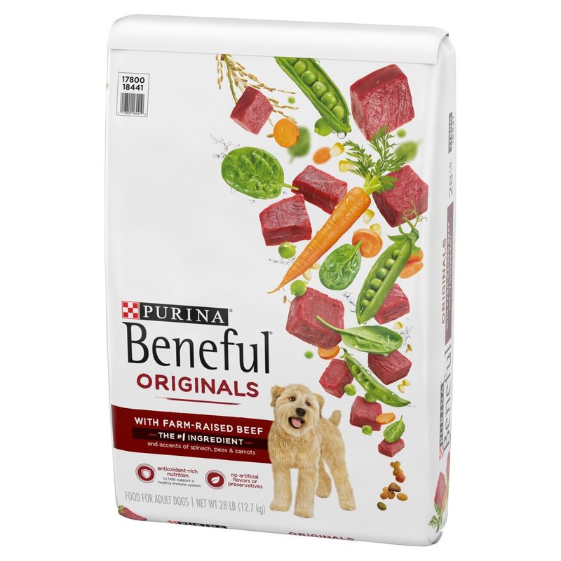 Purina Beneful Originals with Farm-Raised Beef Food for Adult Dogs, 28 lb