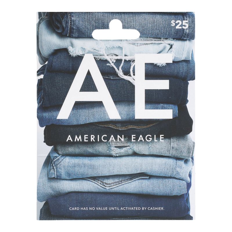 American Eagle $25 Gift Card, 1 each