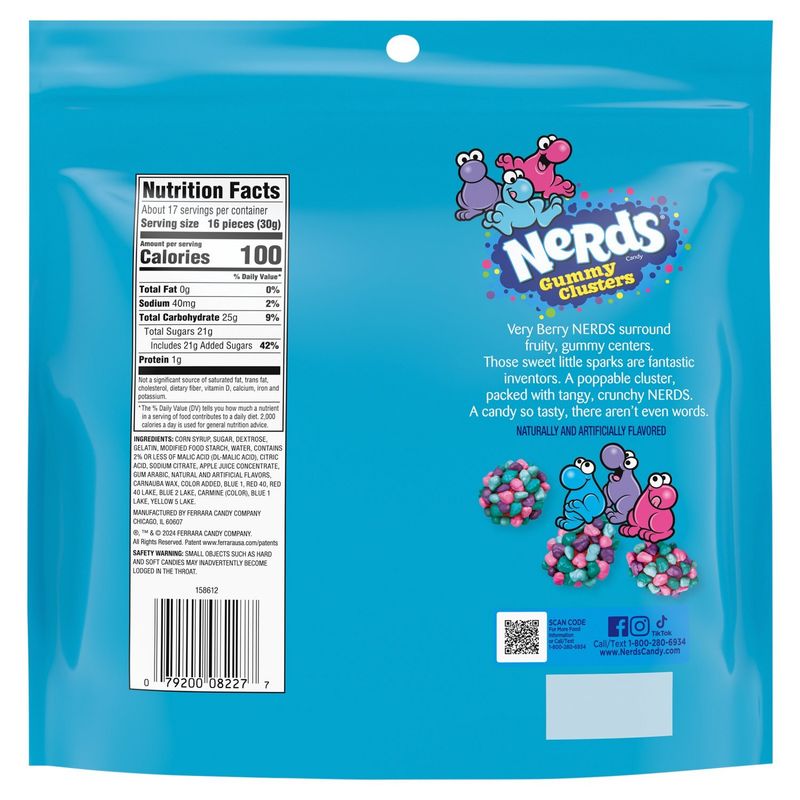 Nerds Gummy Clusters Very Berry Candy Family Size, 18.5 oz