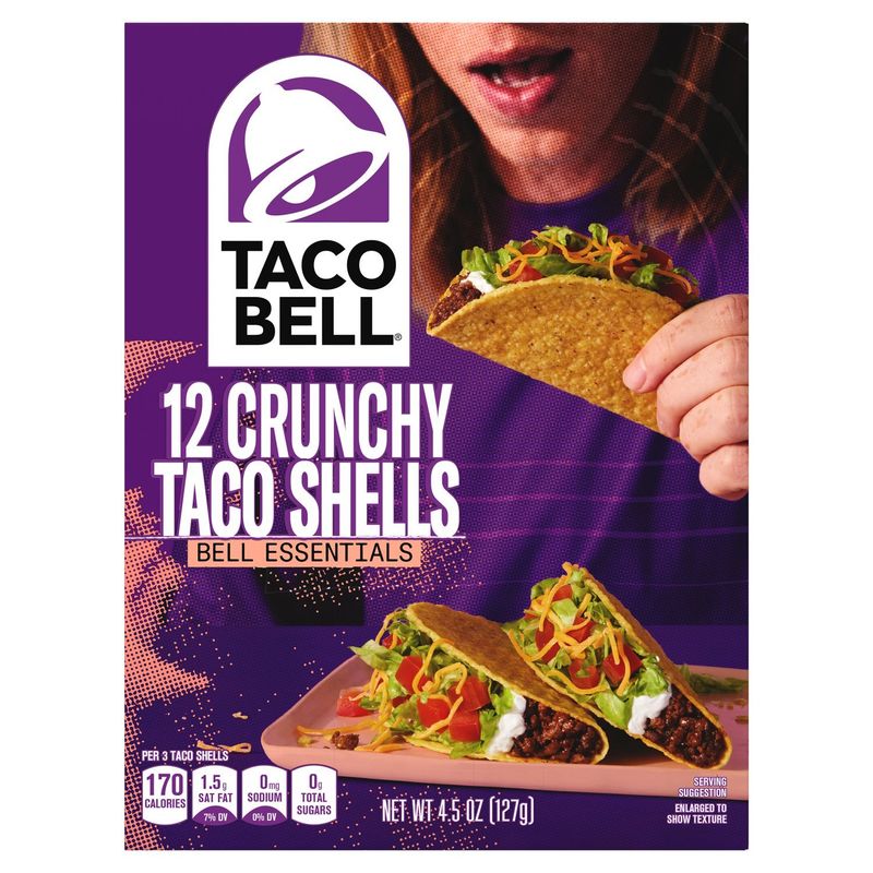 Taco Bell Bell Essentials Crunchy Taco Shells, 12 count, 4.5 oz