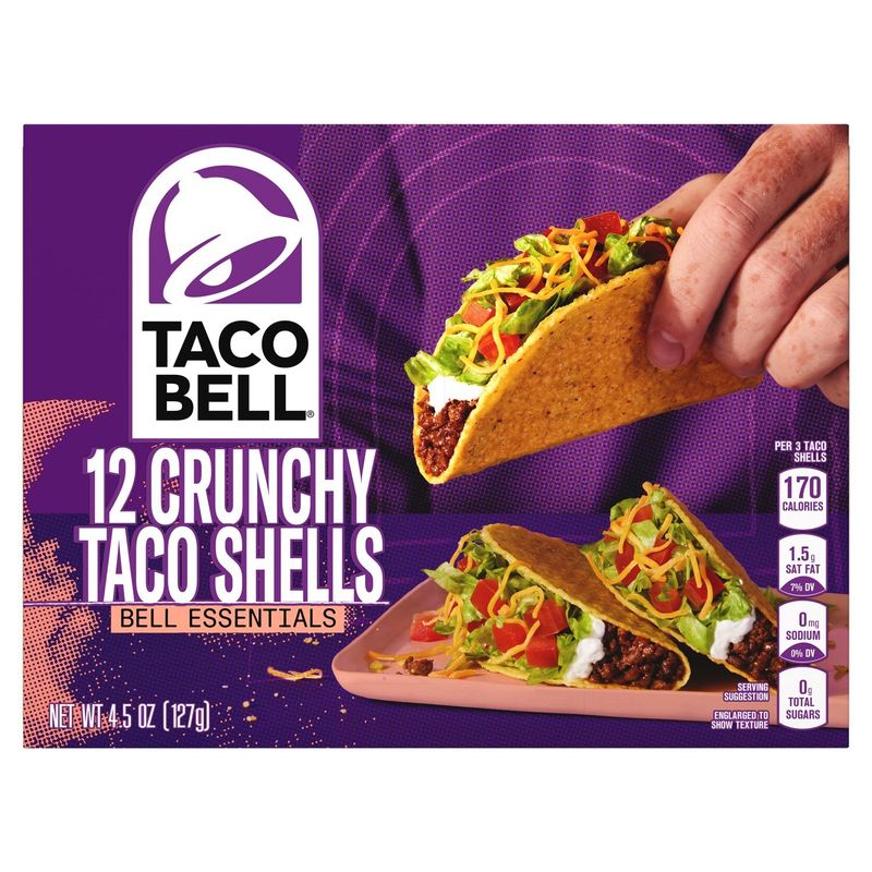Taco Bell Bell Essentials Crunchy Taco Shells, 12 count, 4.5 oz