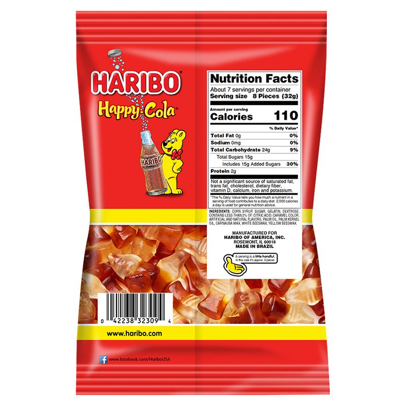 Haribo Happy Cola Gummi Candy, 8 oz