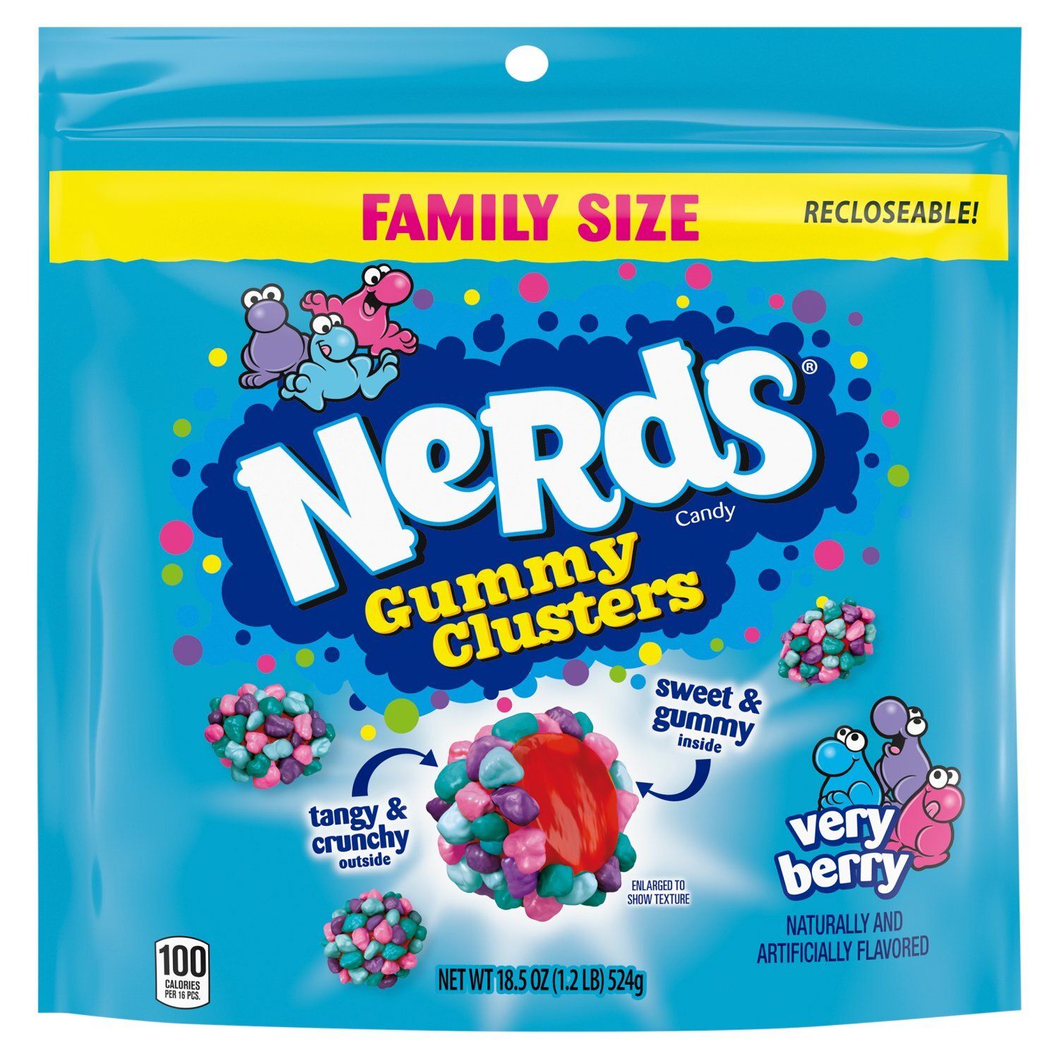 Nerds Gummy Clusters Very Berry Candy Family Size, 18.5 oz